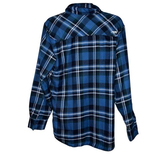 mountain khaki flannel blue size small Preppy Button Down Collar Comfy - Picture 2 of 7